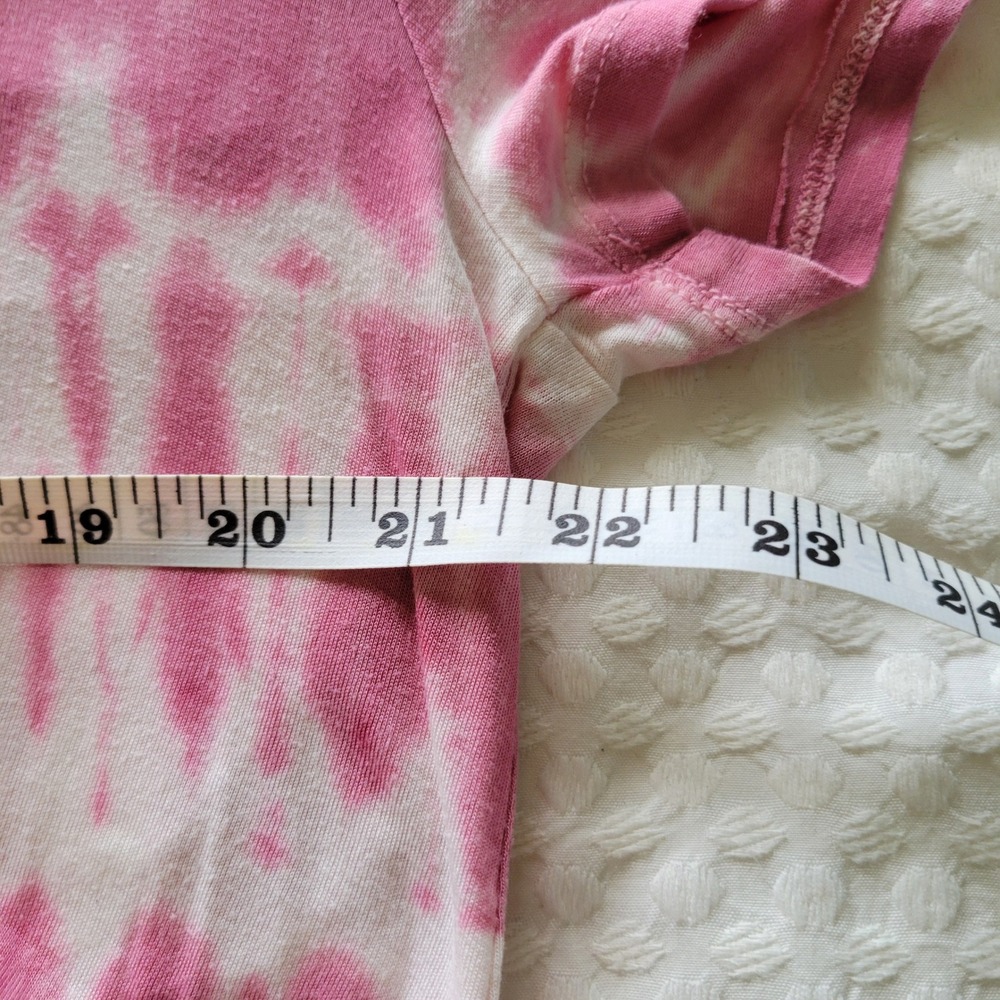 Time and Tru Pink Tie Dye Knot Front T-Shirt‎ Womens Large 12-14 - Picture 5 of 9